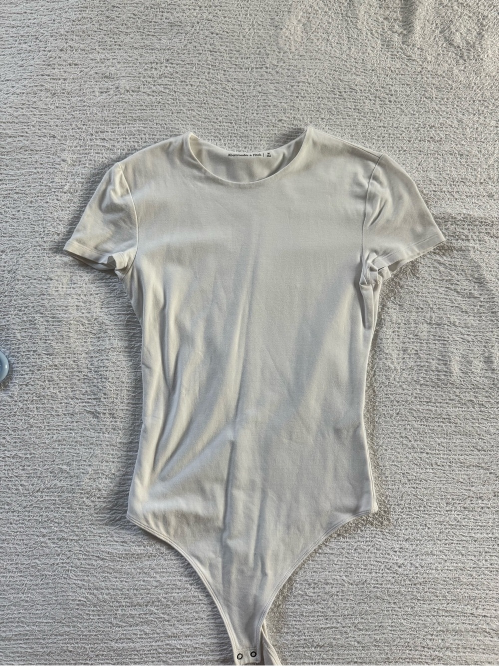 Abercrombie & Fitch White Short-Sleeve Bodysuit